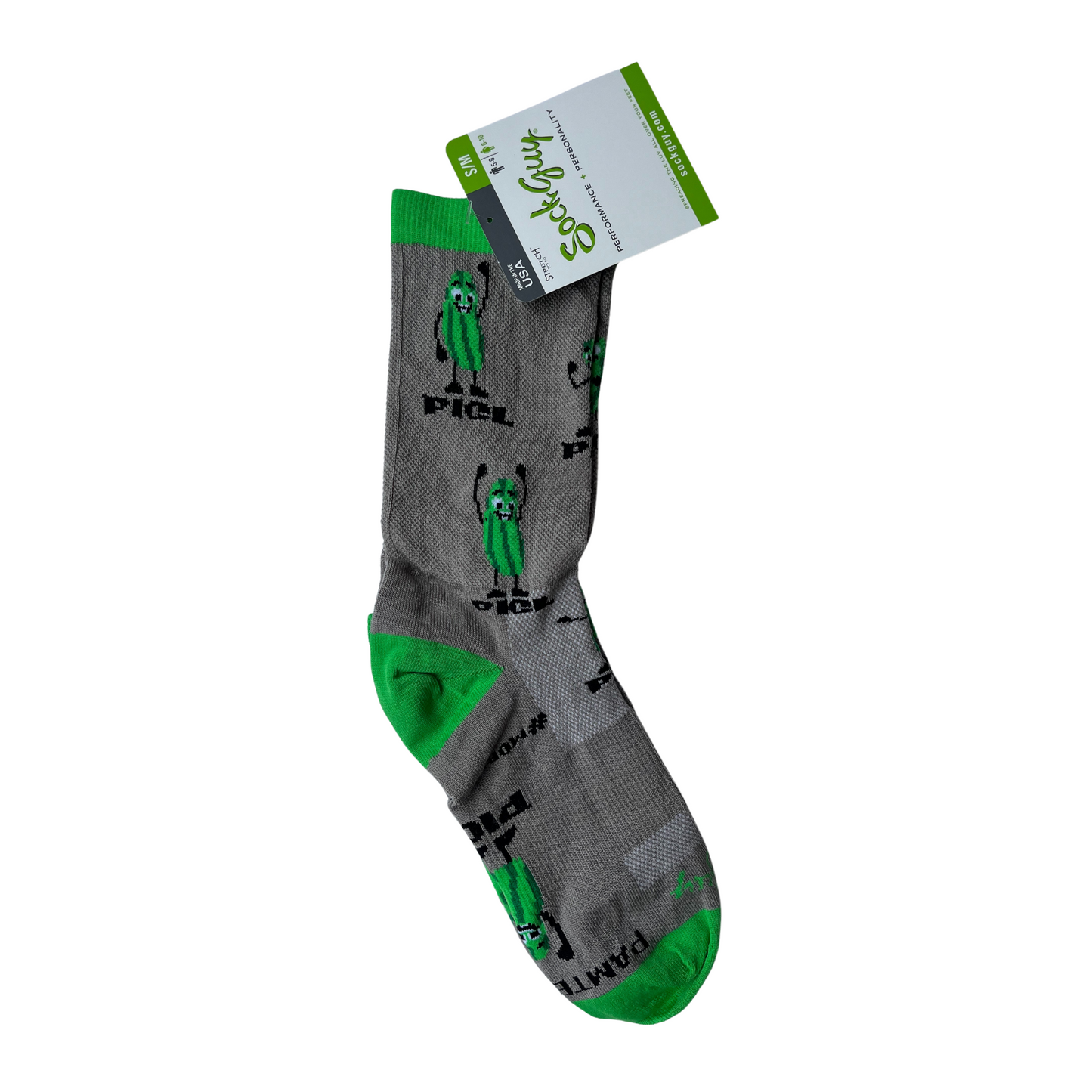 Socks - 6" Pickle - Grey