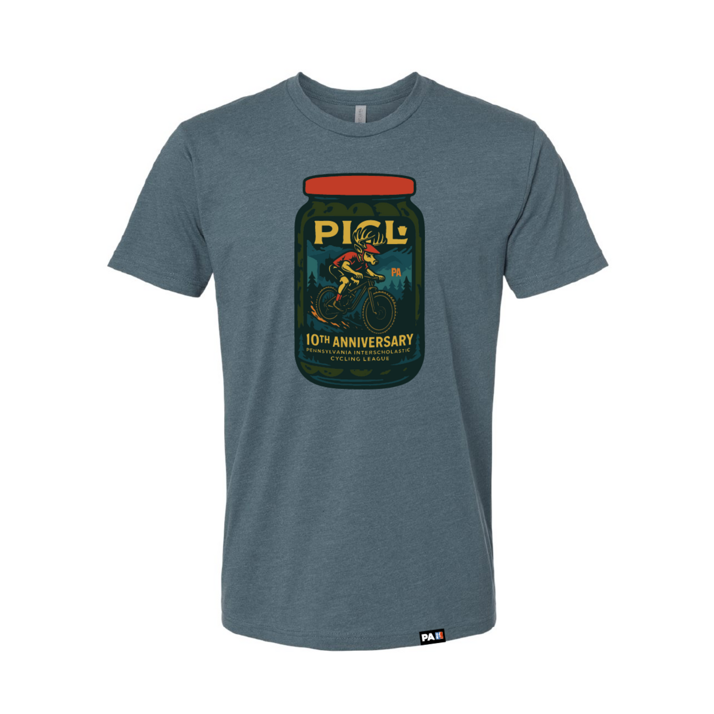 Tee - 10th Anniversary PICL Jar - Heather Blue - SALE!