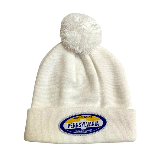 Beanie Pom - PICL Oval - White - SALE! Last one!