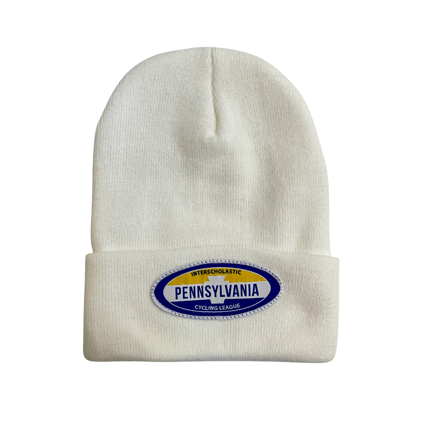 Beanie - PICL Oval - White - SALE!