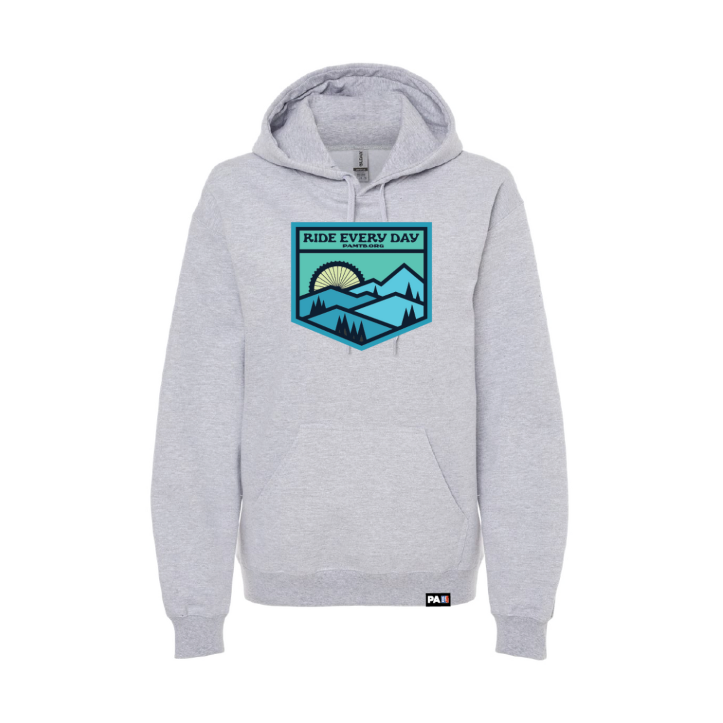 Hoodie - Ride Every Day - Heather Grey